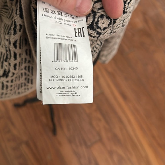 Cardigan by Olsen,beige and Black pattern - Picture 5 of 5